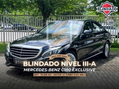 C 180 Preto 2017 - Mercedes-Benz - Rio de Janeiro cód.38791